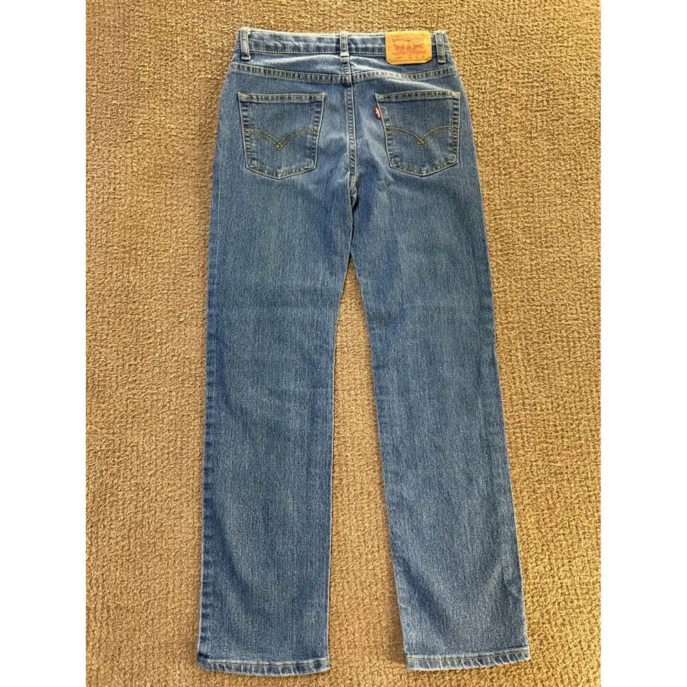 Levis 514 Performance Straight Jeans Boys 14 Reg Blue Denim W27 L29 Adjustable